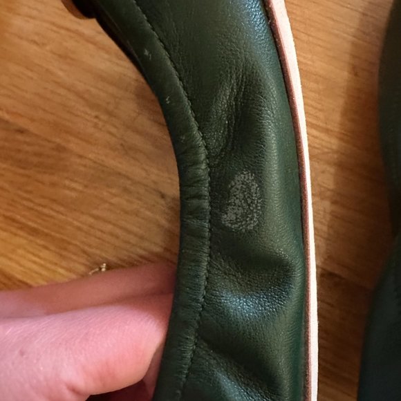 Tory Burch Minnie Cap Toe Flats Green 8.5 - Picture 5 of 7